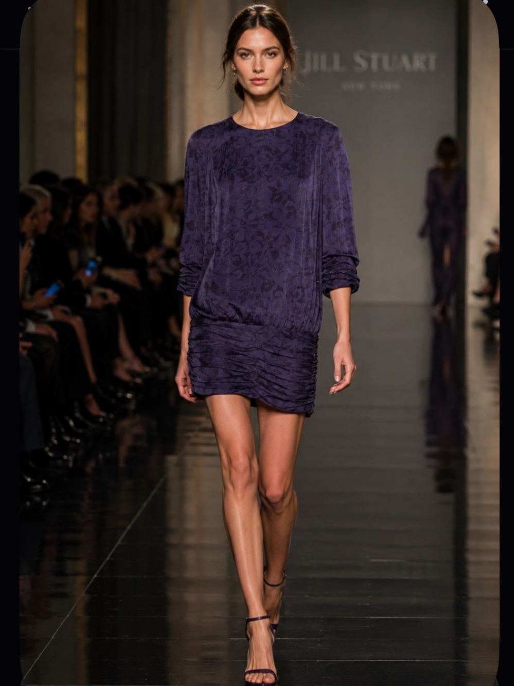 Jill Stuart silk printed ruched dress summer 700$ designer party formal mini